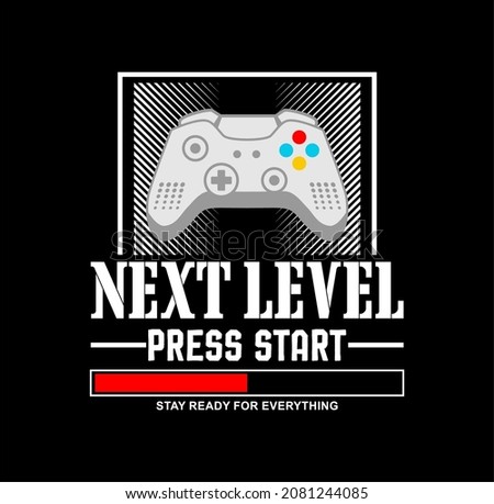 Vector illustration of a game pad with hand sign.Logo for teen gamer with joystick for print and web. Image of a game console for lovers of video and computer games