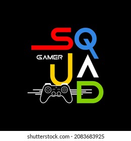 Vector illustration of a game pad .Logo for teen gamer with joystick for print and web. Image of a game console for lovers of video and computer games