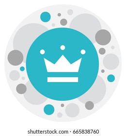 Vector Illustration Of Game Symbol On Crown Icon. Premium Quality Isolated Coronet Element In Trendy Flat Style.