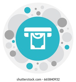 Vector Illustration Of Game Symbol On Atm Icon. Premium Quality Isolated Printer Element In Trendy Flat Style.