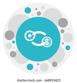 Vector Illustration Of Game Symbol On Exchange Icon. Premium Quality Isolated Swap Element In Trendy Flat Style.