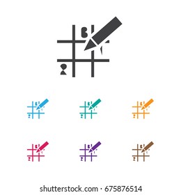 Vector Illustration Of Game Symbol On Sudoku Icon. Premium Quality Isolated Puzzle Element In Trendy Flat Style.