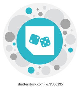 Vector Illustration Of Game Symbol On Backgammon Icon. Premium Quality Isolated Dice Element In Trendy Flat Style.