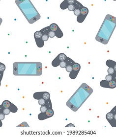 Vector illustration. Gamepad pattern. Can be used for packaging and other textiles.