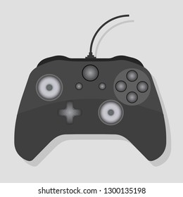Vector illustration of the gamepad for video of games on a white background