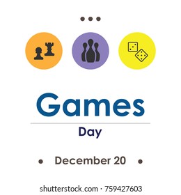 vector illustration for games day in December