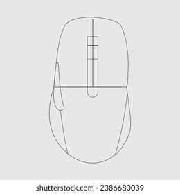 Vector illustration of a gaming mouse symbol