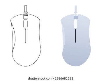Ilustración vectorial de un símbolo de ratón de juego