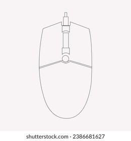 Ilustración vectorial de un símbolo de ratón de juego