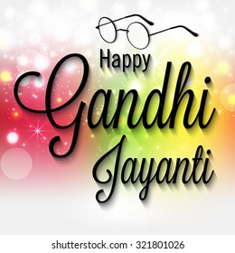 Vector illustration for Gandhi Jayanti Celebrated by Indians in the Memory, Glory and Birthday of Gandhi ji.