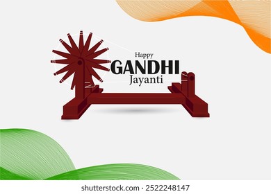 vector illustration of Gandhi Jayanti festival of India celebrated on 2nd October for Birthday of Mahatma Gandhi