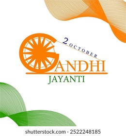 vector illustration of Gandhi Jayanti festival of India celebrated on 2nd October for Birthday of Mahatma Gandhi