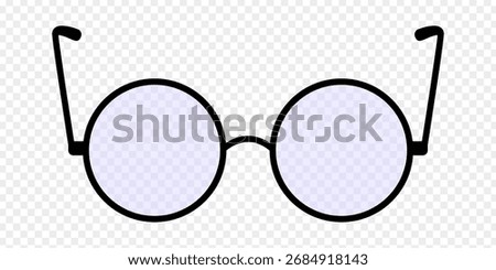 Vector illustration of Gandhi specs on transparent background