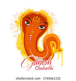 vector illustration of Ganesh Chaturthi festival of India.vector