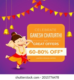 vector illustration for Ganesh Chaturthi sale banner