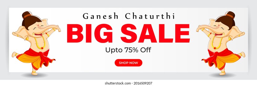 vector illustration for Ganesh Chaturthi sale banner