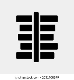 Vector illustration of gantt chart icon in solid style for any projects, use for website mobile app presentation