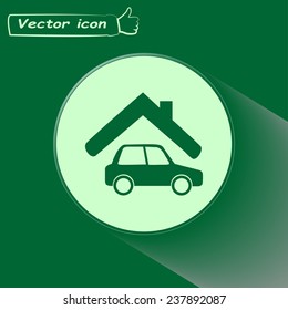 Vector illustration of a garage 