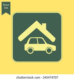 Vector illustration of a garage 