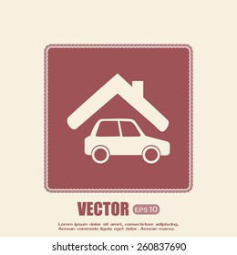 Vector illustration of a garage 