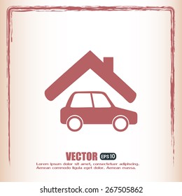 Vector illustration of a garage 