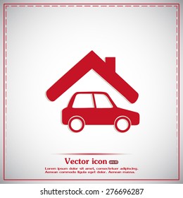 Vector illustration of a garage 