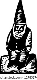 Vector illustration of a garden gnome