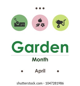 vector illustration for garden month in April