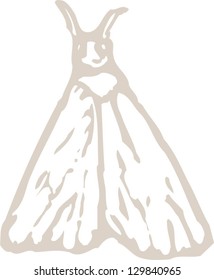 Vector illustration of garden pest white fly