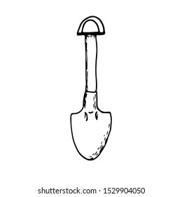 Vector illustration of garden shovel. Suitable for all types of design.