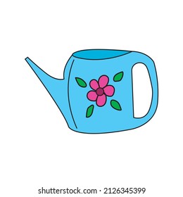 vector illustration garden watering can