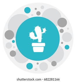 Vector Illustration Of Gardening Symbol On Cactus Icon. Premium Quality Isolated Cacti Element In Trendy Flat Style.