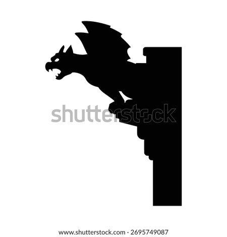 vector illustration of a gargoyle silhouette