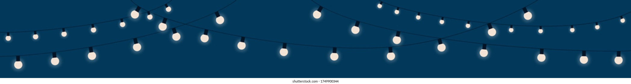 Vector illustration: garlands. Illustration for the banner on the site.