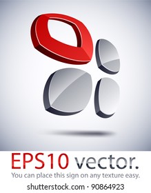 Vector illustration of garniture 3D abstract business symbol.