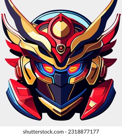 vector illustration of garuda robot