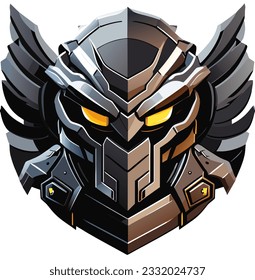 vector illustration of garuda robot cartoon