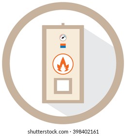 Vector illustration of the gas boiler
