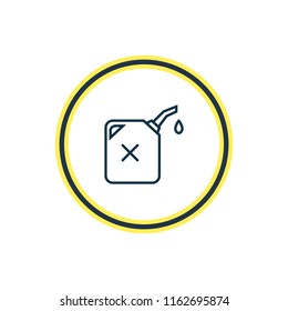 Vector illustration of gas can icon line. Beautiful transportation element also can be used as fuel container icon element.