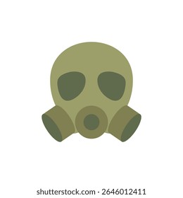 Vector illustration of a Gas Mask in flat style isolated in white background