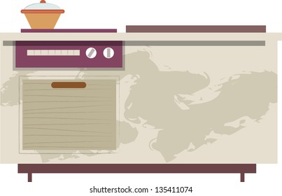 Vector illustration of gas range