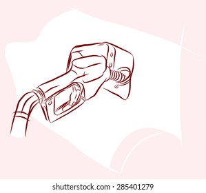 Vector illustration of gas station
