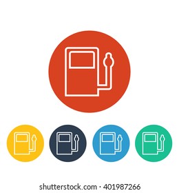 Vector illustration of gas station icon