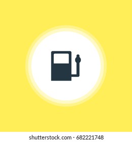 Vector Illustration Of Gas Station Icon. Beautiful Travel Element Also Can Be Used As Refueling Element.