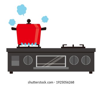 Vector illustration of a gas stove.