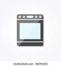 Vector Illustration of a gas stove, in a flat design