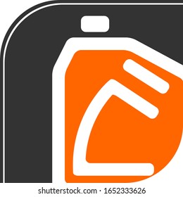 Vector Illustration Gasoline Drum Car Automotive Design Logo