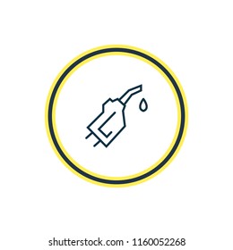 Vector illustration of gasoline pipe icon line. Beautiful transport element also can be used as pump nozzle icon element.