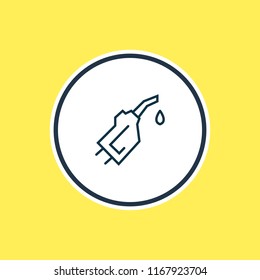 Vector illustration of gasoline pipe icon line. Beautiful transportation element also can be used as pump nozzle icon element.
