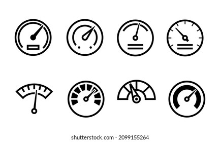 Vector Illustration Gauge Icon Set Suitable Stock Vector (Royalty Free ...